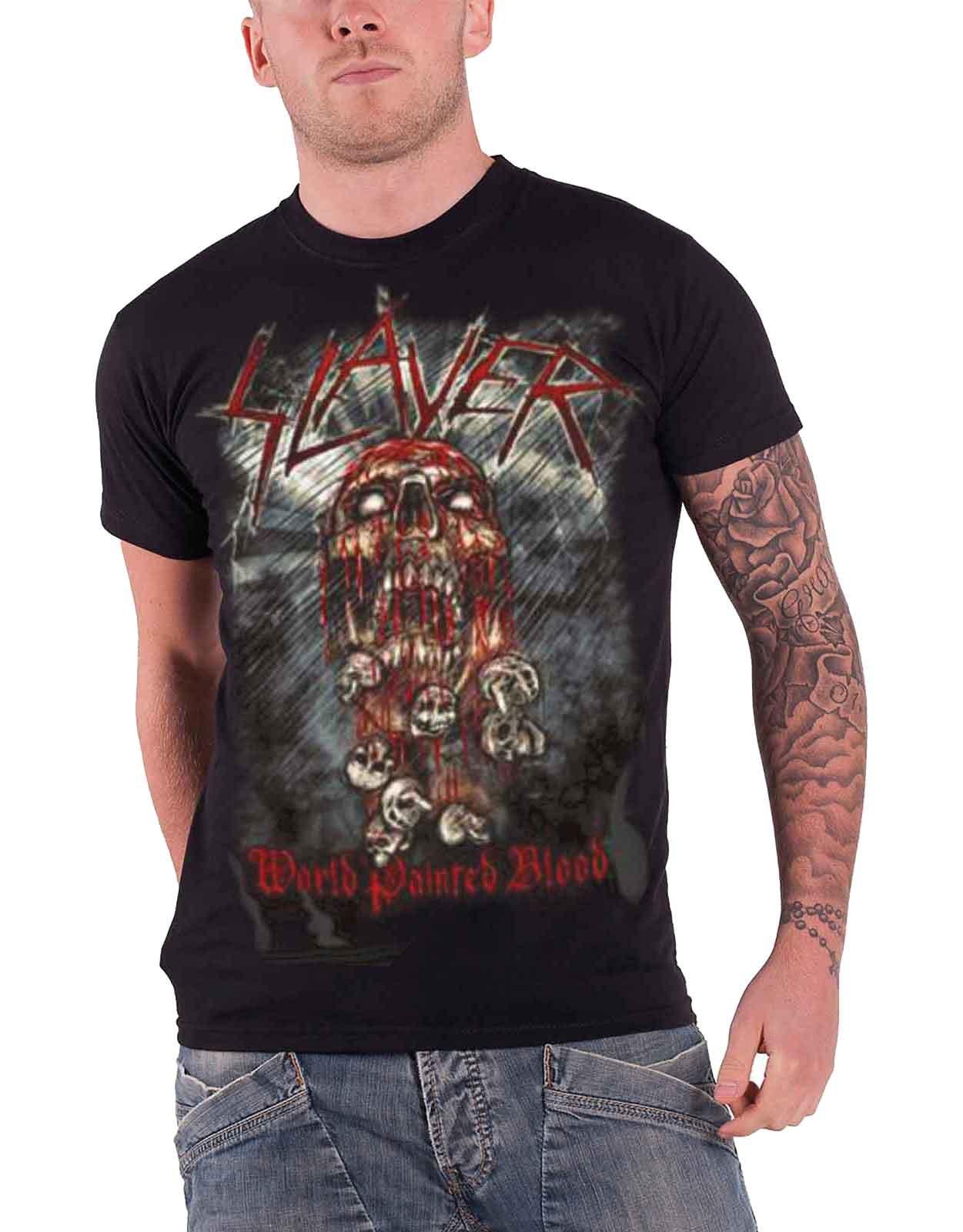 виниловая пластинка slayer world painted blood 180g 1 lp Футболка с надписью «Мир, нарисованная кровью» Slayer, черный