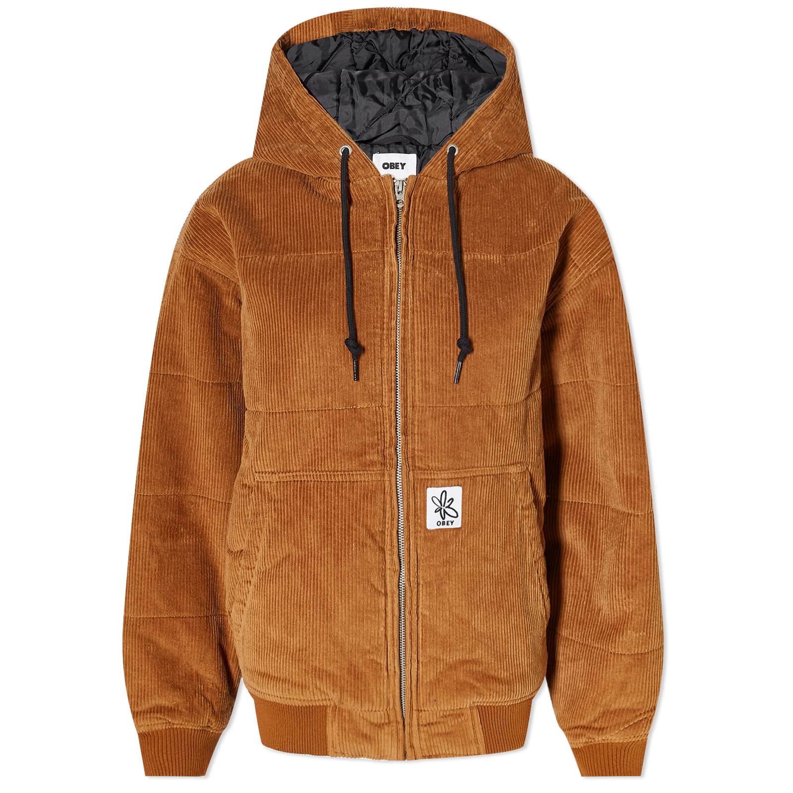 Куртка Obey Forever Bomber Cord Hooded, цвет Catechu Wood