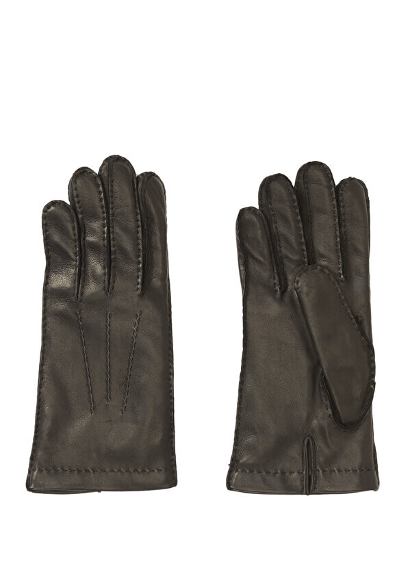 

Черные мужские кожаные перчатки Mazzoleni Gloves