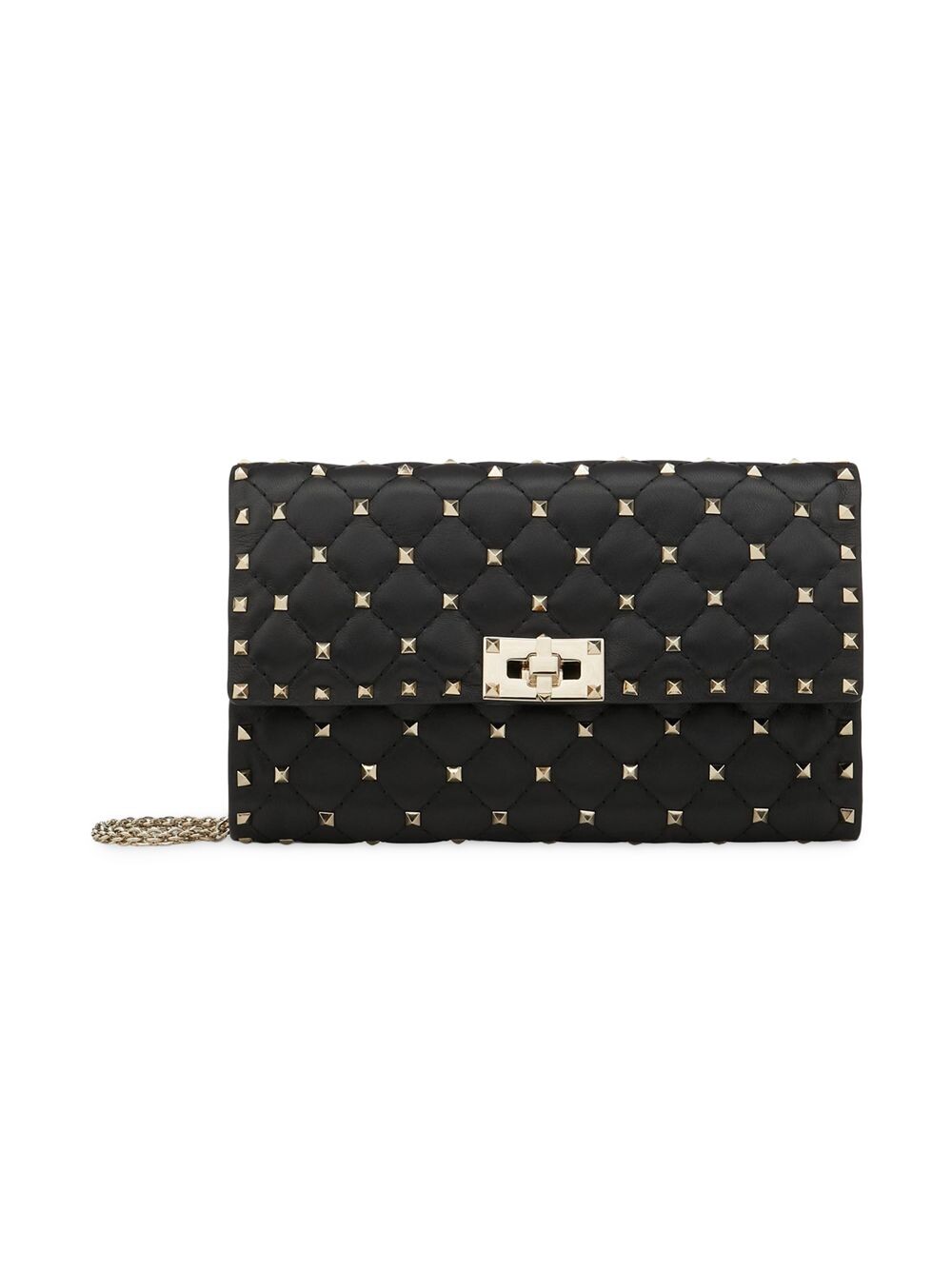 

Клатч через плечо из кожи наппа Rockstud Spike Valentino Garavani, черный
