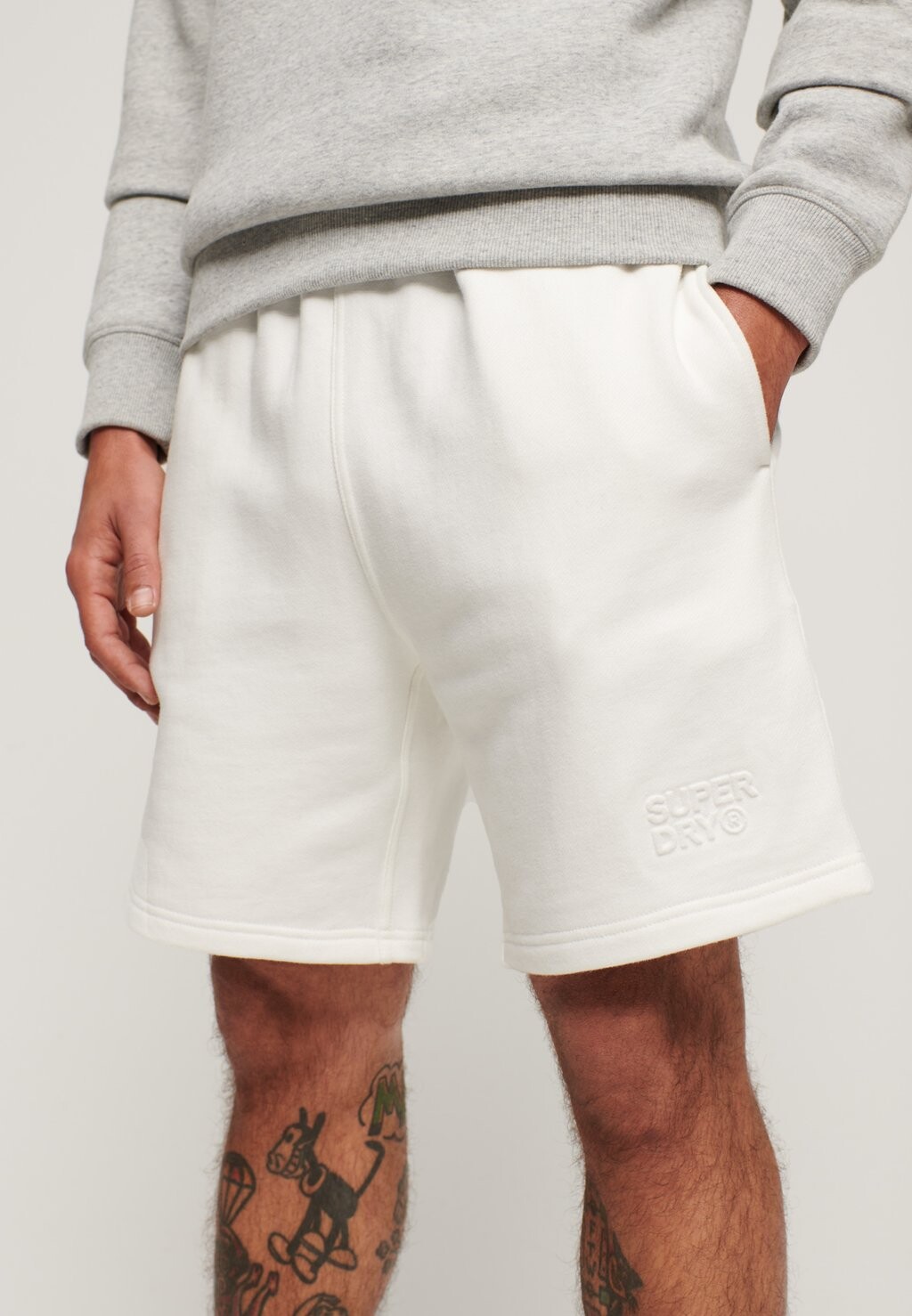 

Спортивные штаны EMBOSSED Superdry, белый