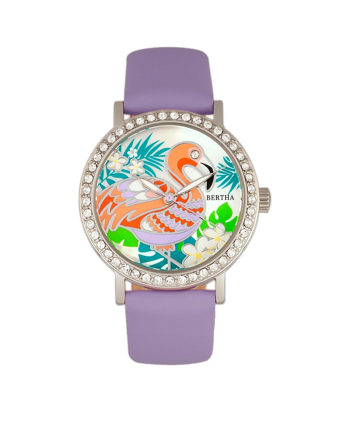

Кварцевые часы Luna Collection из лавандовой кожи, 35 мм Bertha