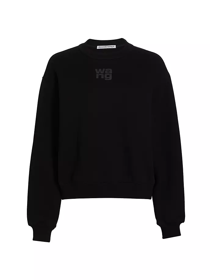 

Толстовка с круглым вырезом и логотипом Essential Terry Puff Alexanderwang.T, черный
