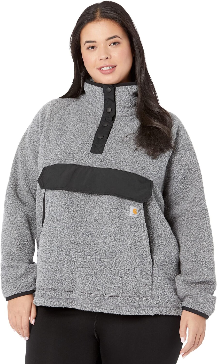 

Куртка Plus Size Fleece 1/4 Snap Front Jacket Carhartt, цвет Granite Heather