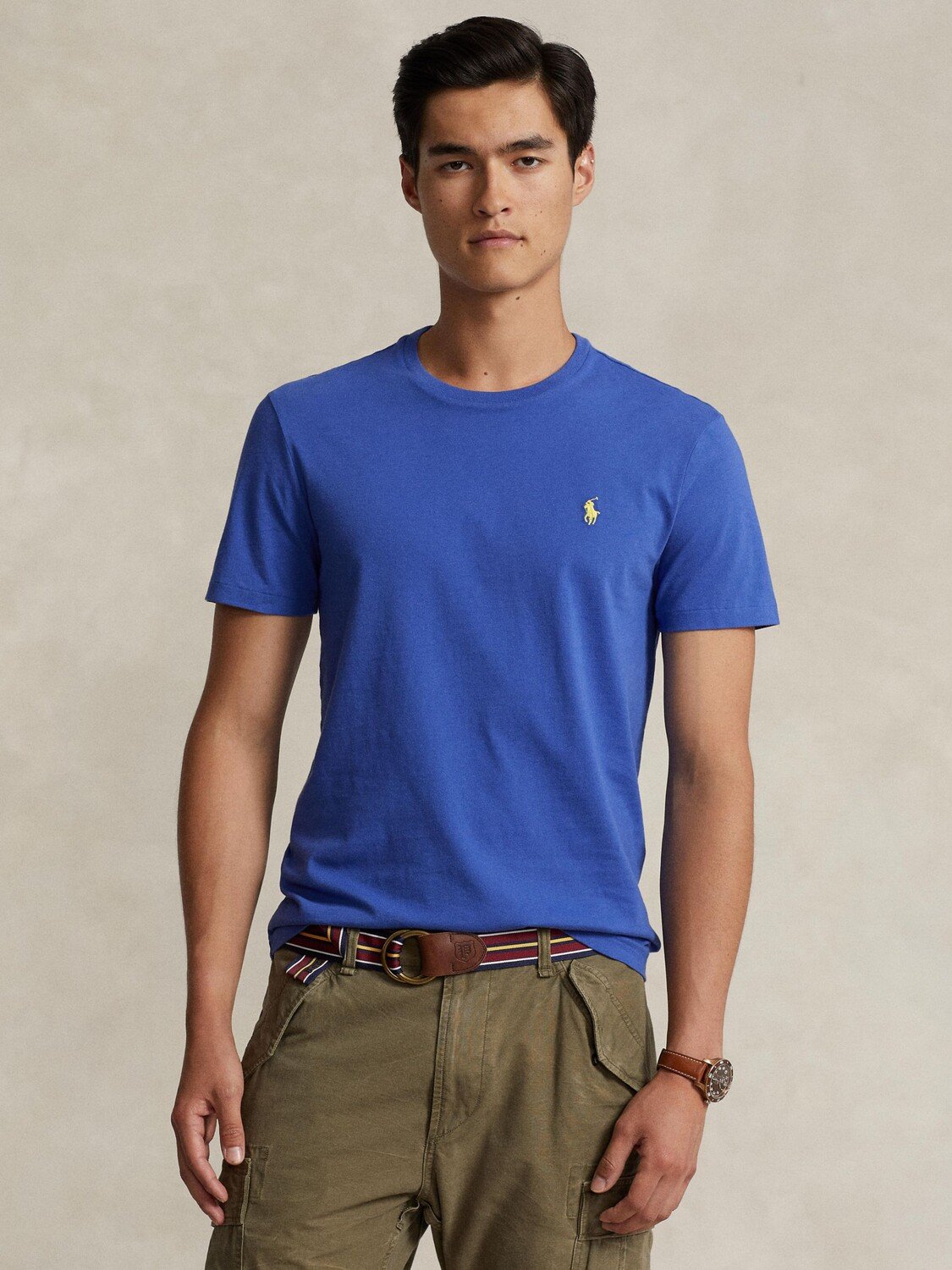 

Футболка Polo Custom Slim Fit Ralph Lauren, синий