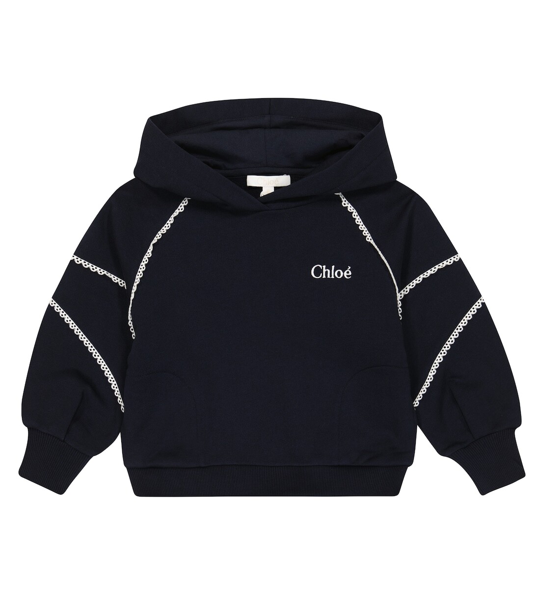 

Толстовка из хлопкового джерси с вышивкой Chloé, синий