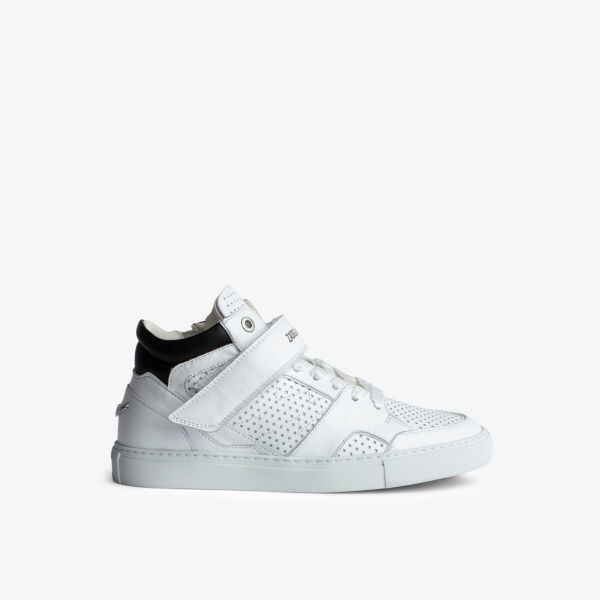 

ZV1747 Кожаные высокие кроссовки Mid Flash Zadig&Voltaire, цвет blanc