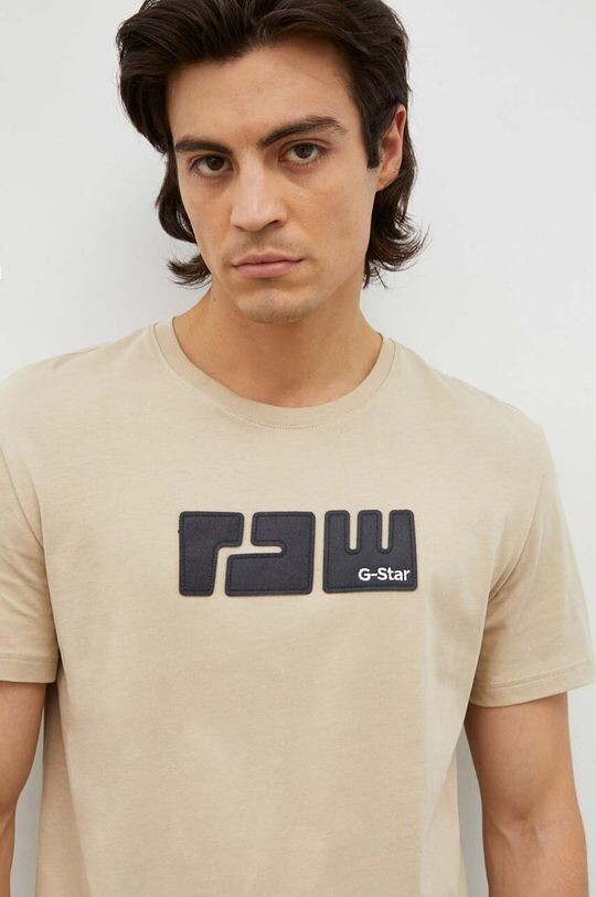 

Футболка G-Star из необработанного хлопка G-Star Raw, бежевый