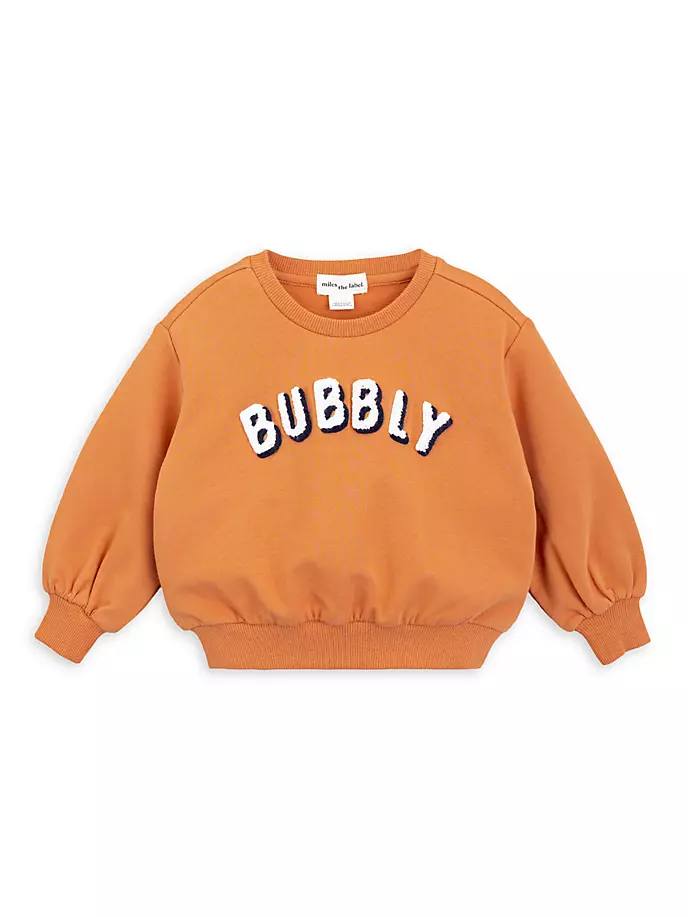 

Свитер из синели Bubbled для маленьких девочек Miles The Label, цвет orange