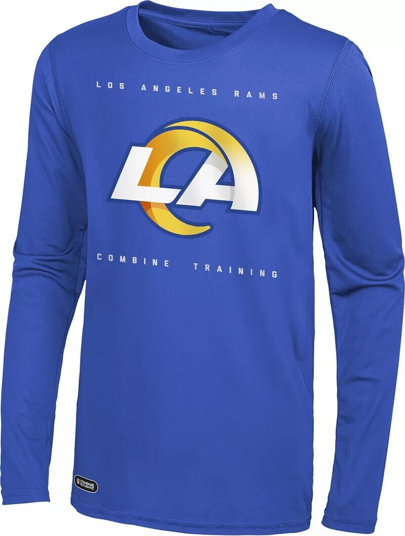 

Мужская футболка Nfl Combine Joint Los Angeles Rams Side Drill с длинными рукавами