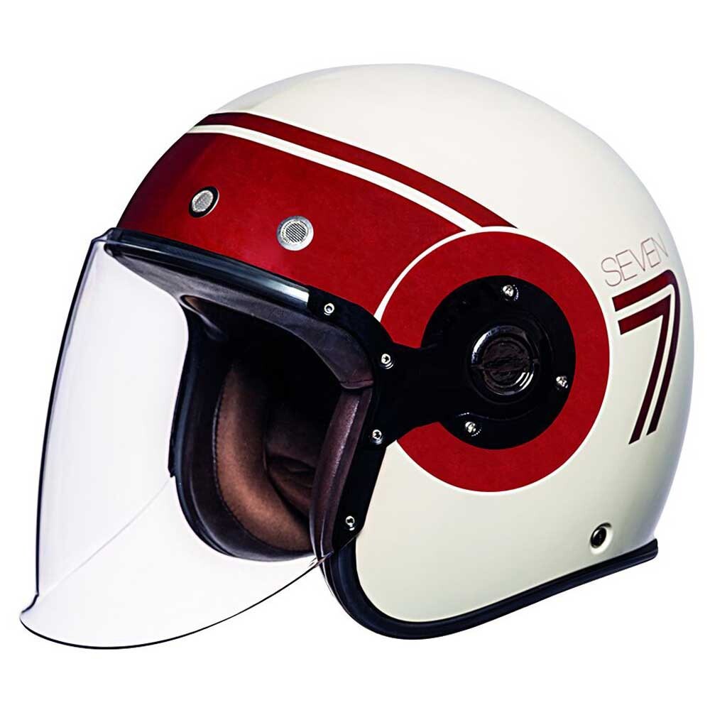

Открытый шлем SMK Retro Seven, красный