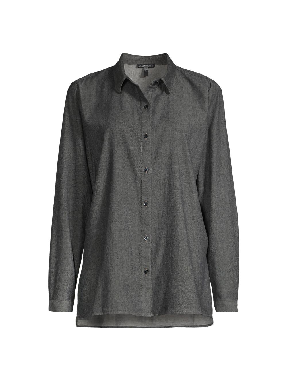 

Рубашка Easy Cotton с пуговицами спереди Eileen Fisher, черный