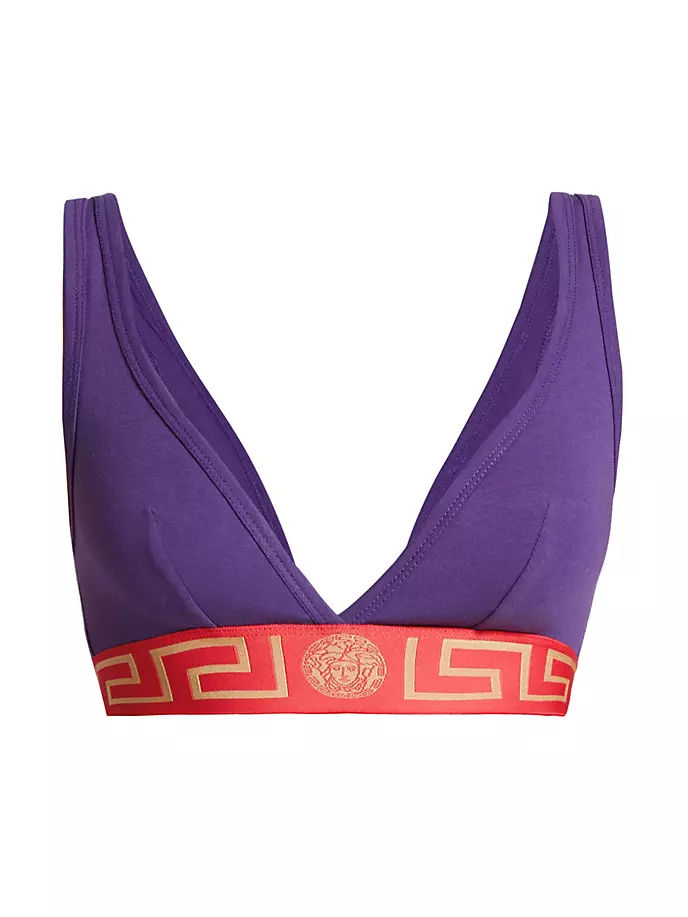 

Бралетт с каймой Greca Versace, красный