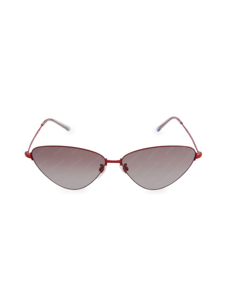 

Солнцезащитные очки «кошачий глаз» 61MM Balenciaga, красный