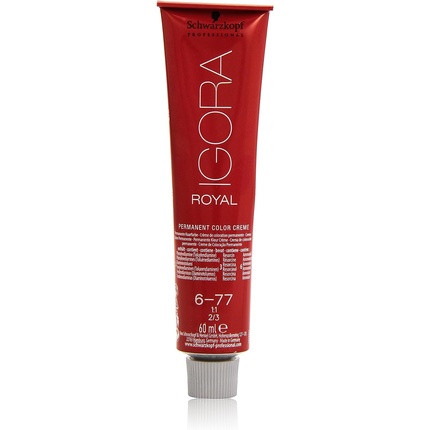 

Перманентная краска для волос Schwarzkopf Igora Royal номер 6-77 60 мл Темно-русый медный экстра