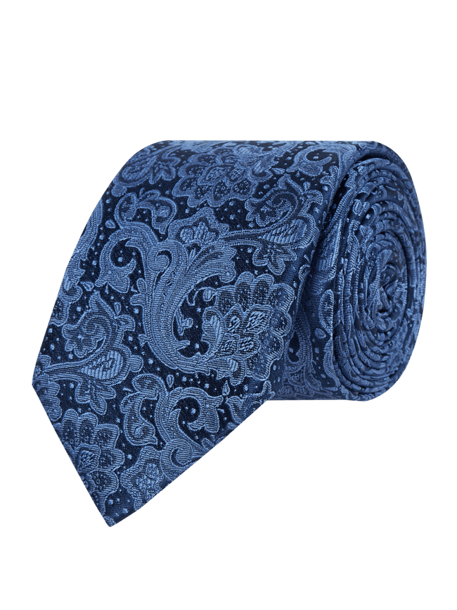 Галстук из чистого шелка (6 см) Monti, синий
