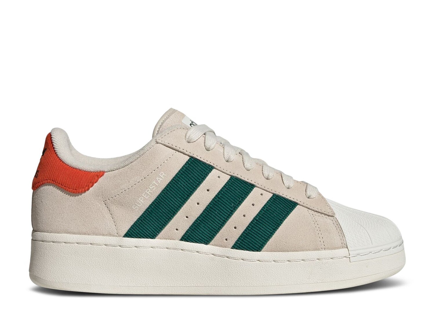 

Кроссовки adidas Superstar Xlg 'Aluminium Collegiate Green', кремовый, Бежевый
