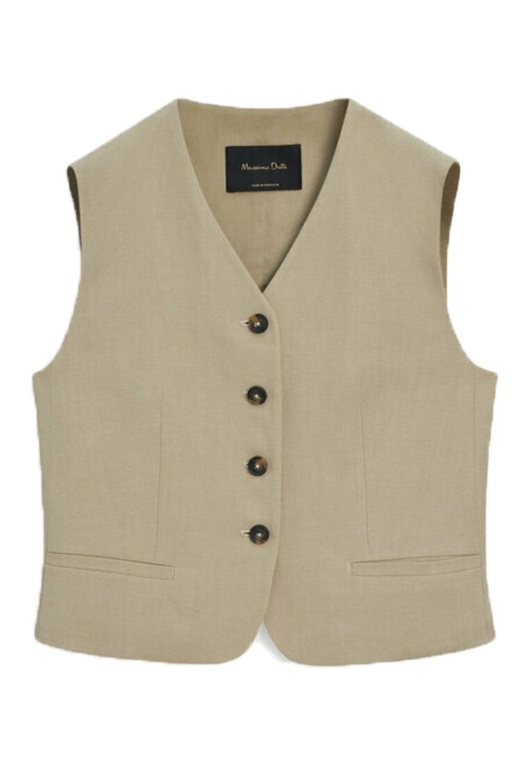 

Жилет Massimo Dutti, цвет beige