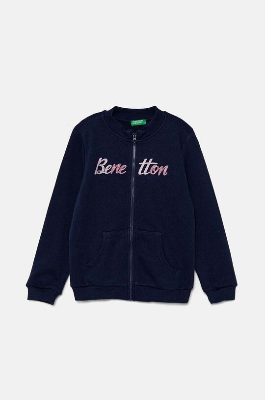 

Детская хлопковая толстовка United Colors of Benetton, темно-синий