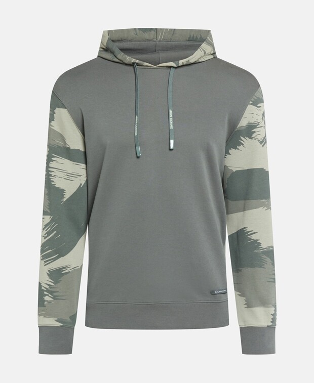 

Худи с капюшоном Armani Exchange, серый