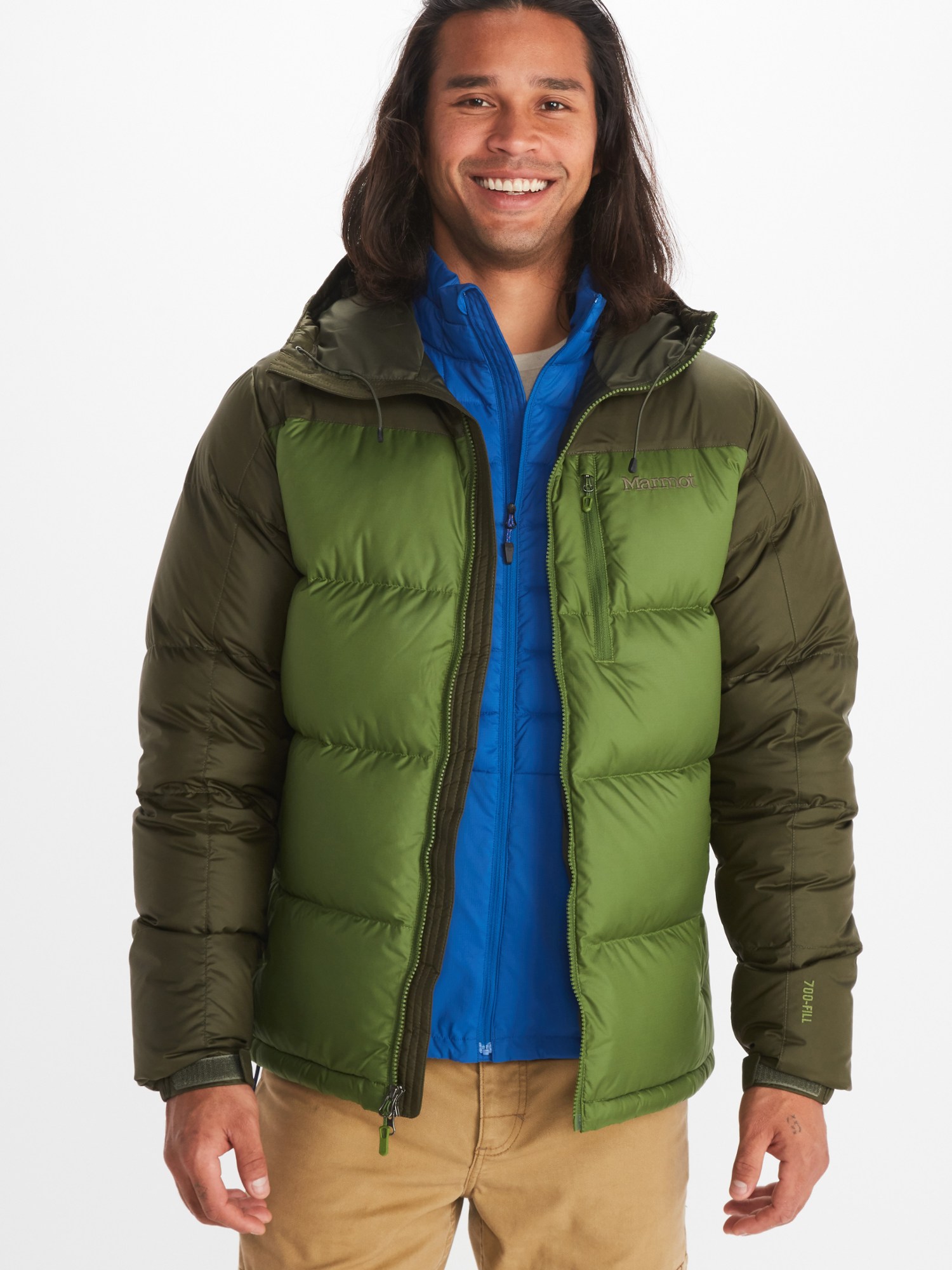 Куртка-пуховик Guides Down Hoodie - Мужская Marmot, зеленый куртка пуховик guides с капюшоном – мужская marmot цвет hazel light oak