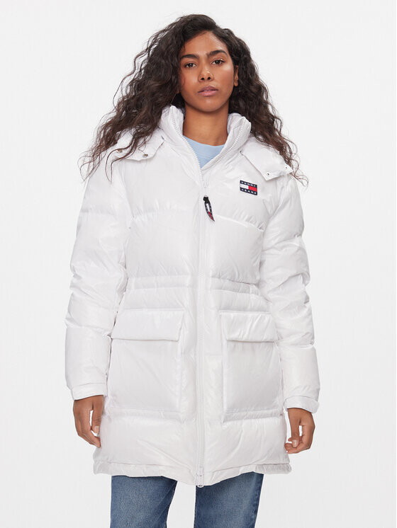 

Пуховик стандартного кроя Tommy Jeans, белый