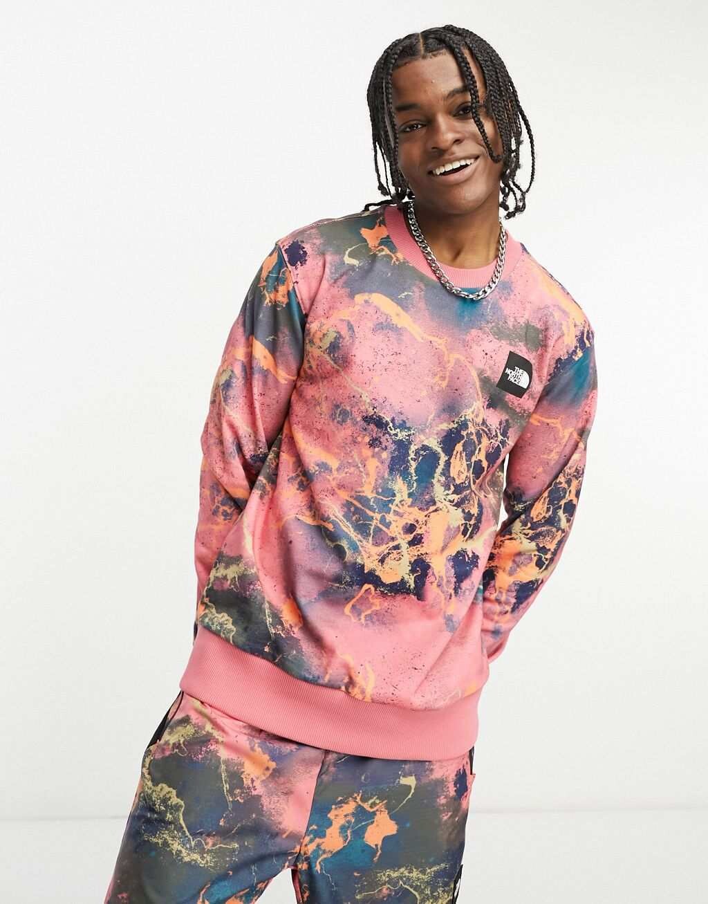 

Флисовый свитшот розового цвета The North Face NSE Summer