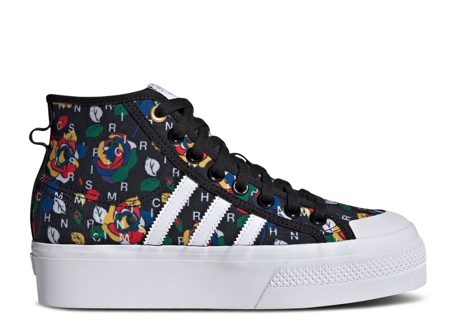 

Кроссовки adidas Rich Mnisi X Wmns Nizza Platform Mid 'Pop-Art Roses', черный