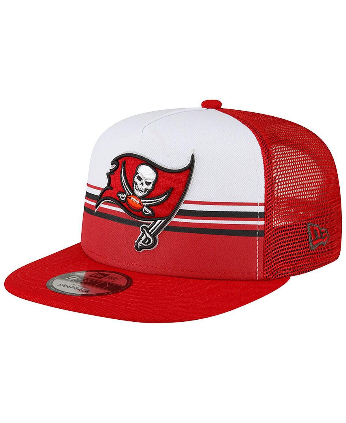 

Мужская бело-красная кепка Tampa Bay Buccaneers в полоску с А-образной рамкой 9FIFTY Trucker Snapback New Era