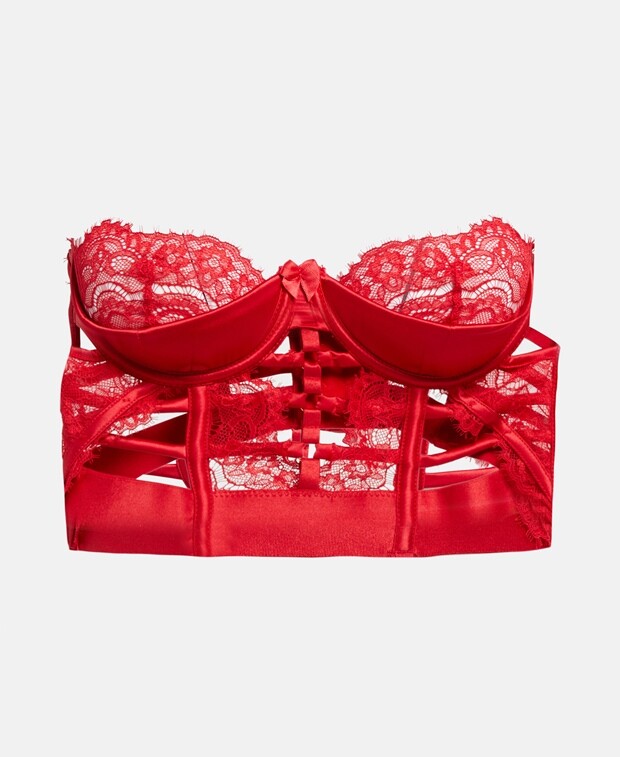 

Бюстгальтер на косточках, чашка BF Hunkemöller, красный