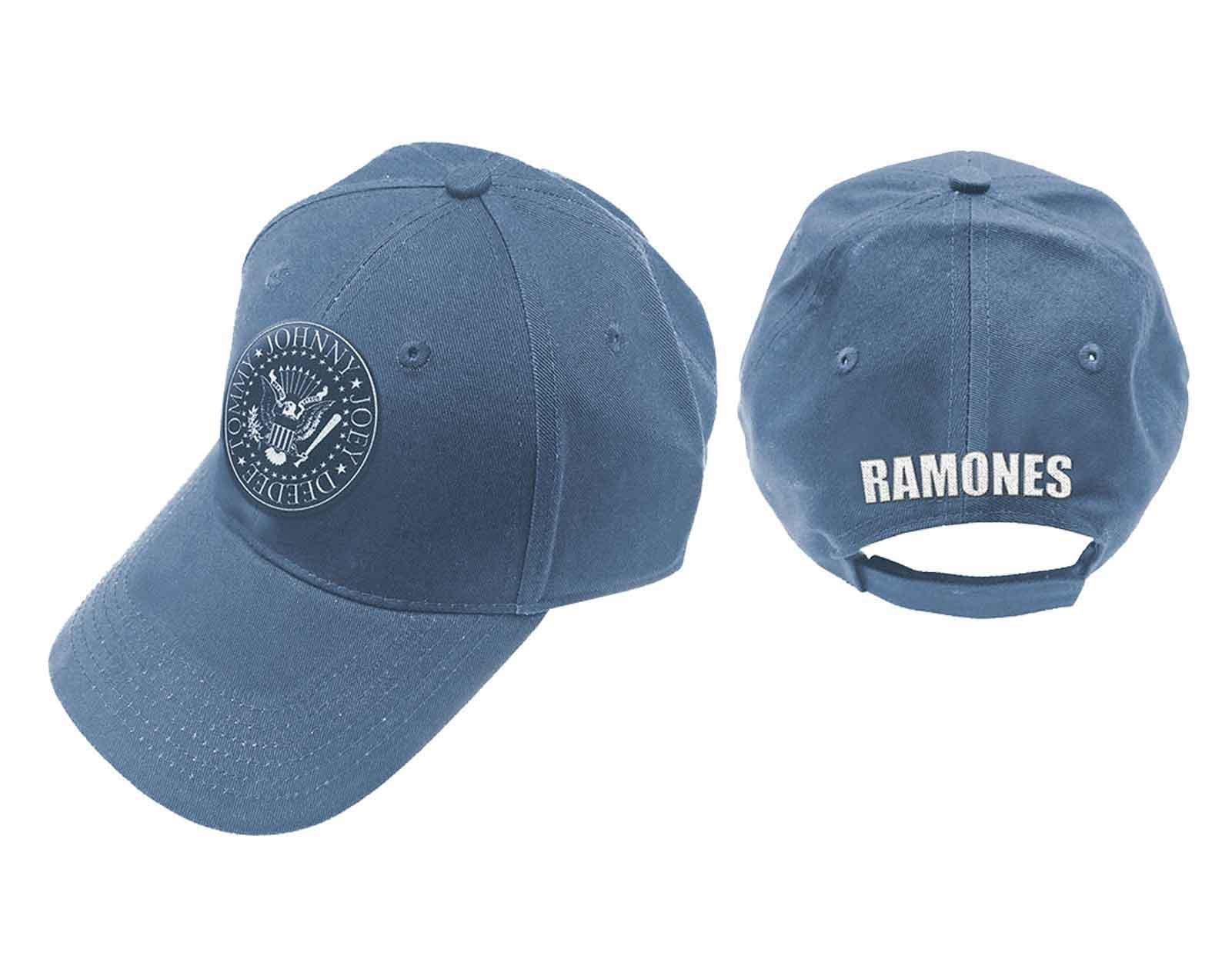 Бейсбольная кепка с ремешком на спине и полосой президентской печати Ramones, синий фото