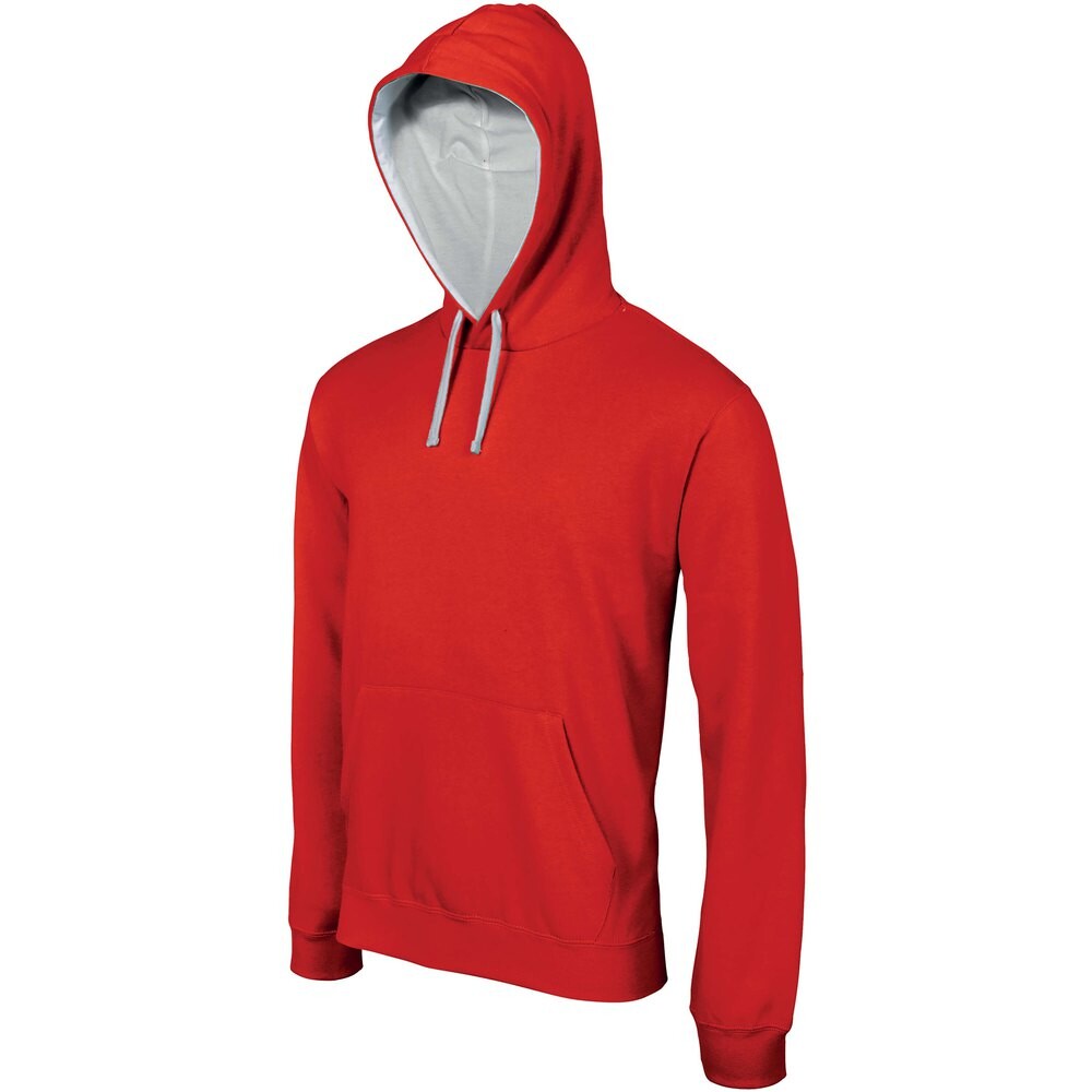 

Толстовка Kariban Hooded Contrastée, красный