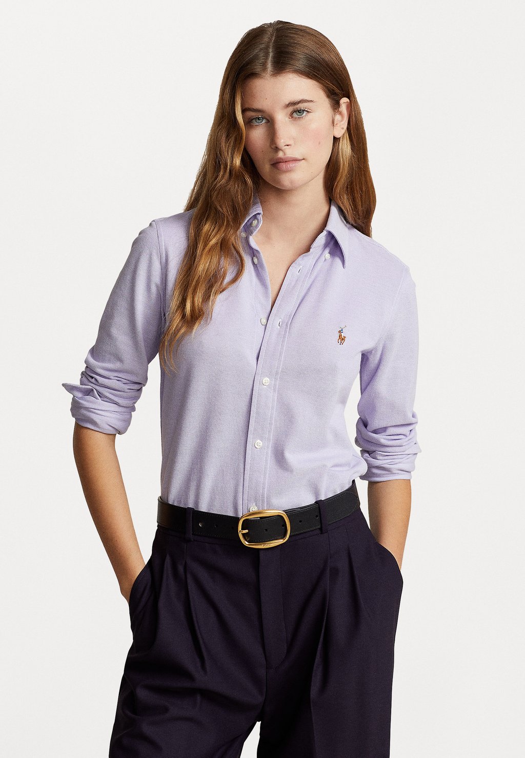 Рубашка Long Sleeve Button Front Shirt Polo Ralph Lauren, цвет hyacinth