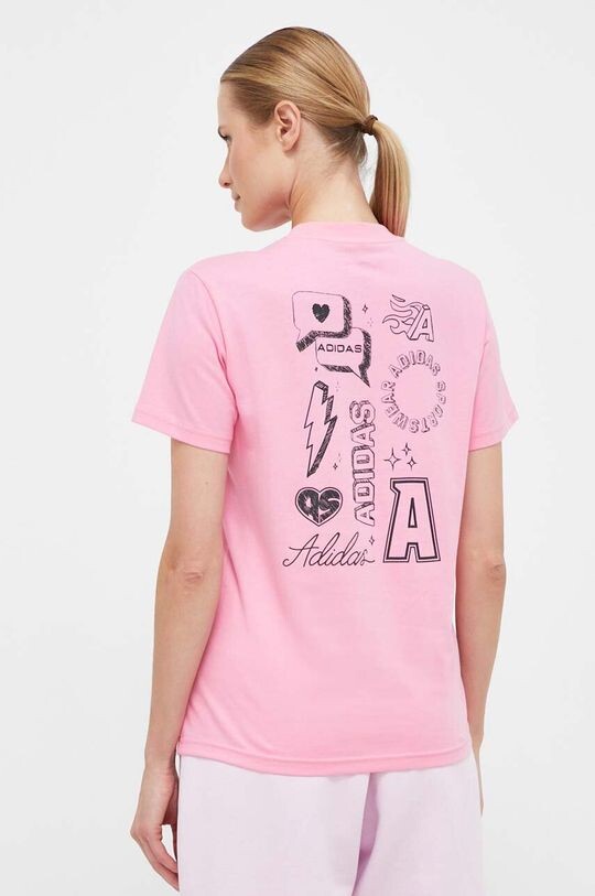 

Футболка Adidas из хлопка adidas, розовый
