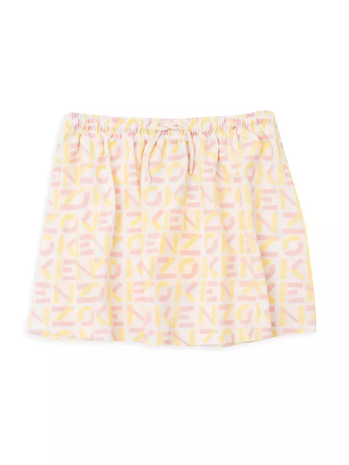 

Юбка с монограммой для маленьких девочек и девочек Kenzo, цвет off white