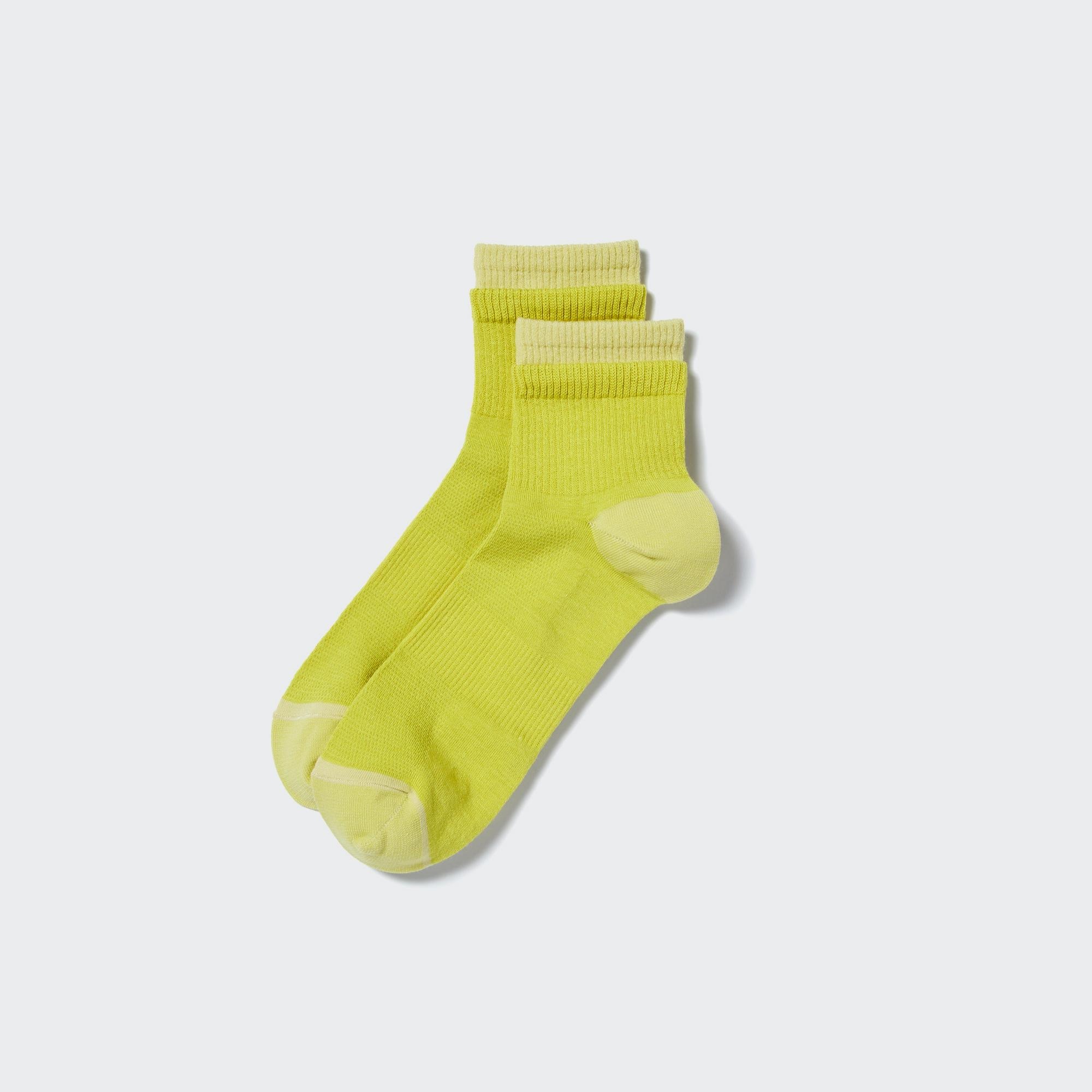 Короткие спортивные носки UNIQLO, желтый спортивные короткие носки uniqlo серый