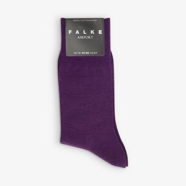 

Носки Airport из эластичной шерсти Falke, цвет wine berry