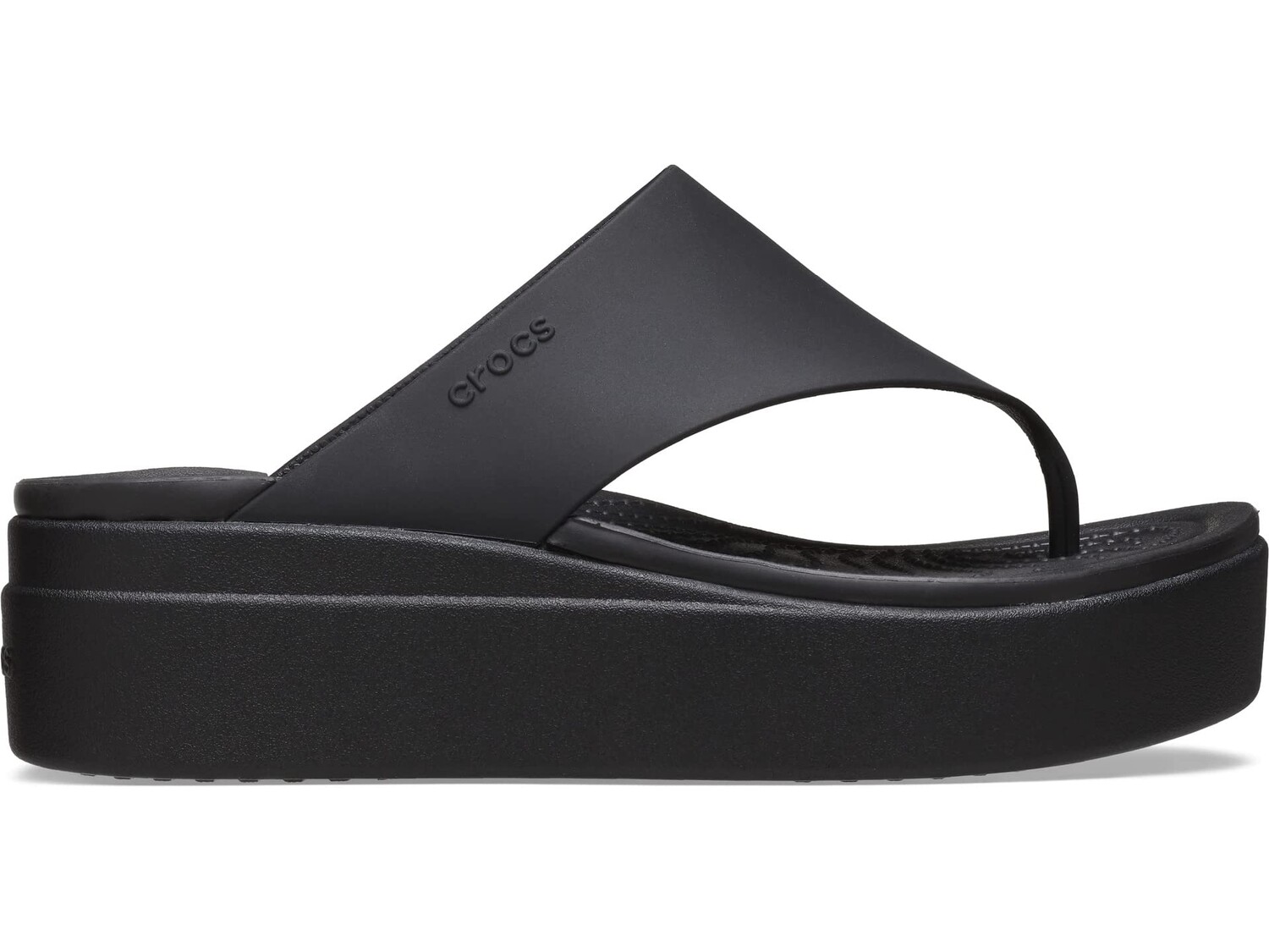 Сандалии Crocs Brooklyn Flip Low Wedge, черный