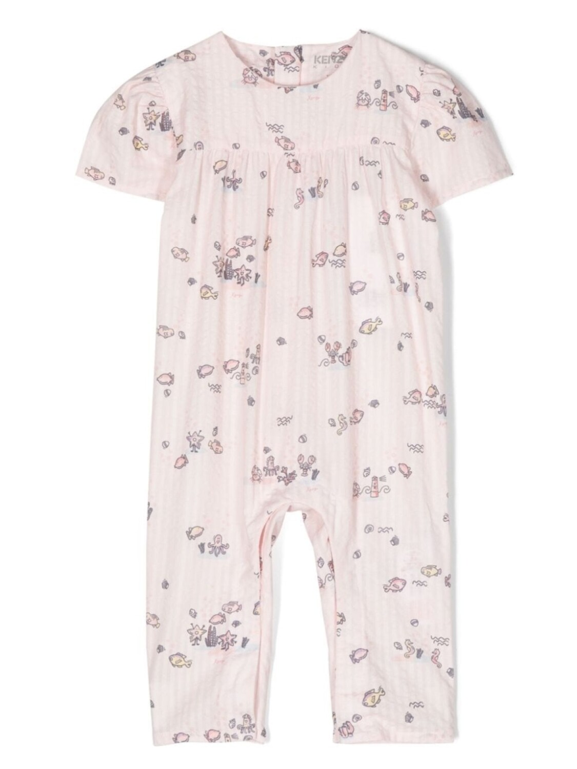 

Ромпер с принтом Kenzo Kids, розовый