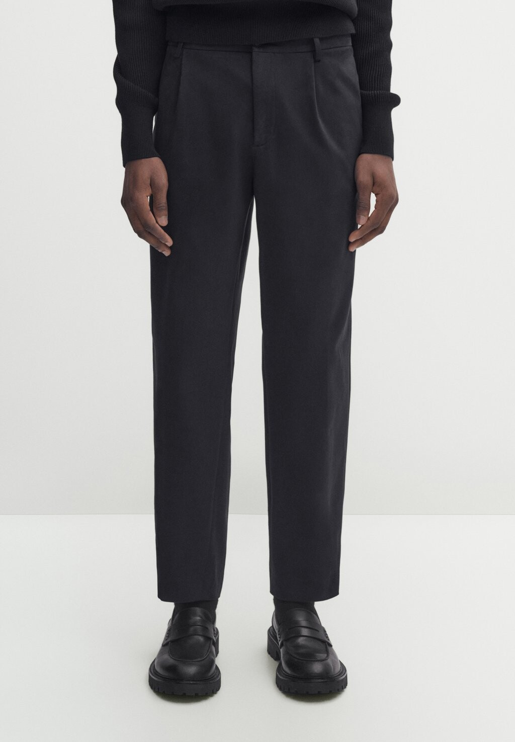 

Чиносы Studio Darted Massimo Dutti, цвет dark blue