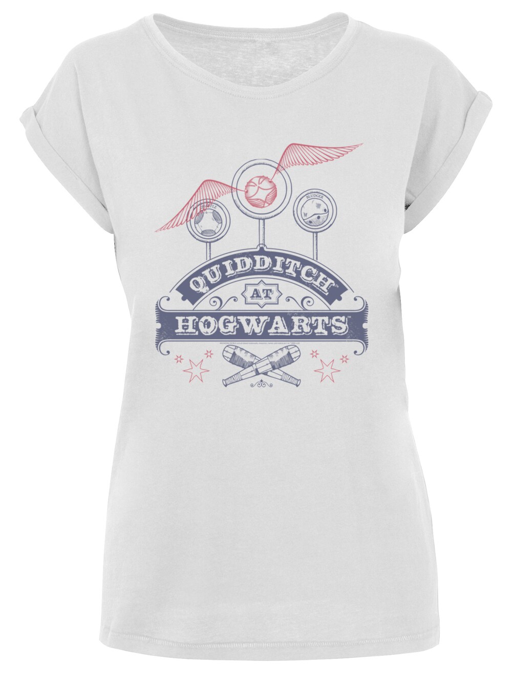 цена Рубашка F4Nt4Stic Harry Potter Quidditch At Hogwarts, белый
