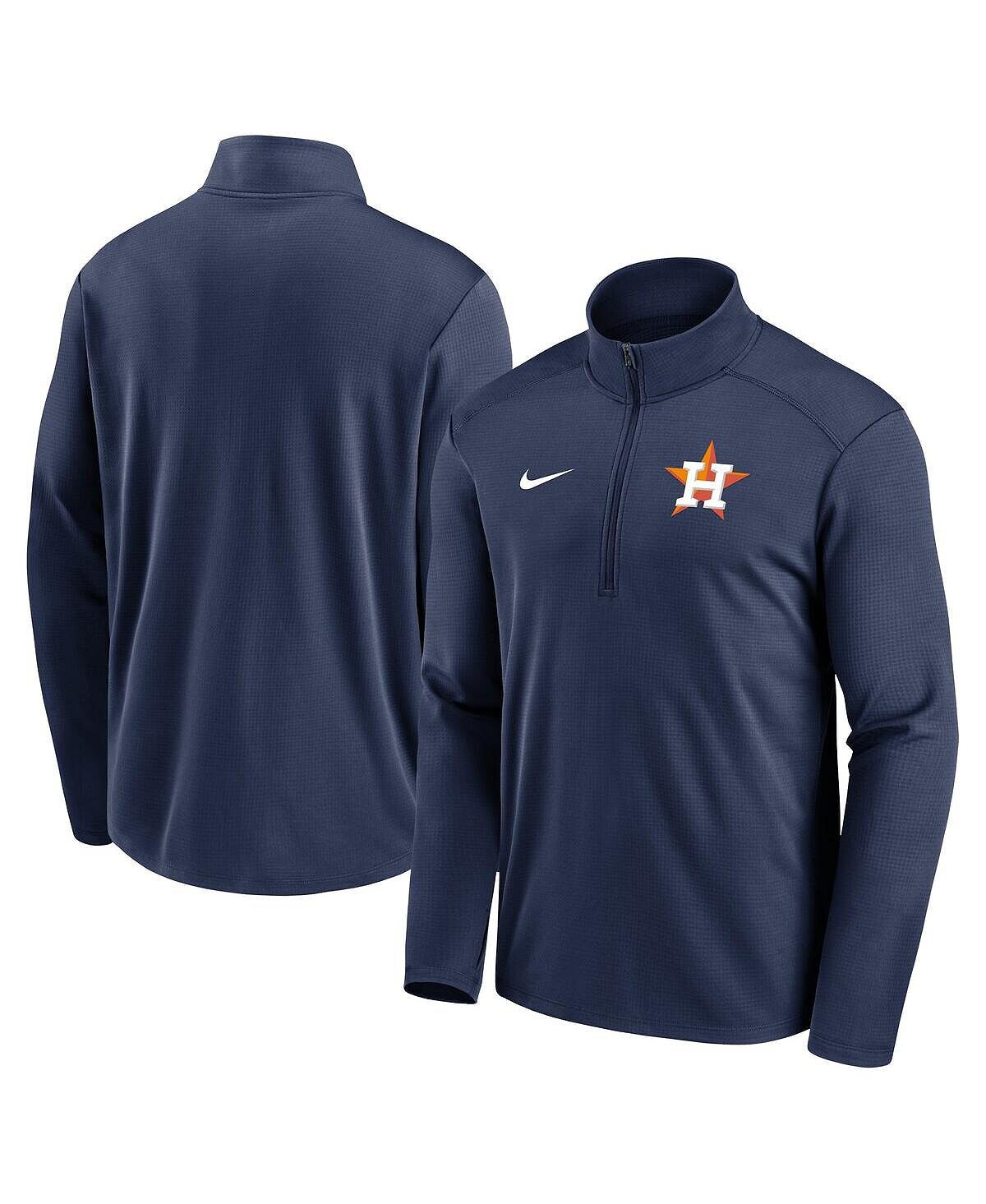 

Мужская темно-синяя футболка с молнией до половины Houston Astros Agility Pacer Performance Nike