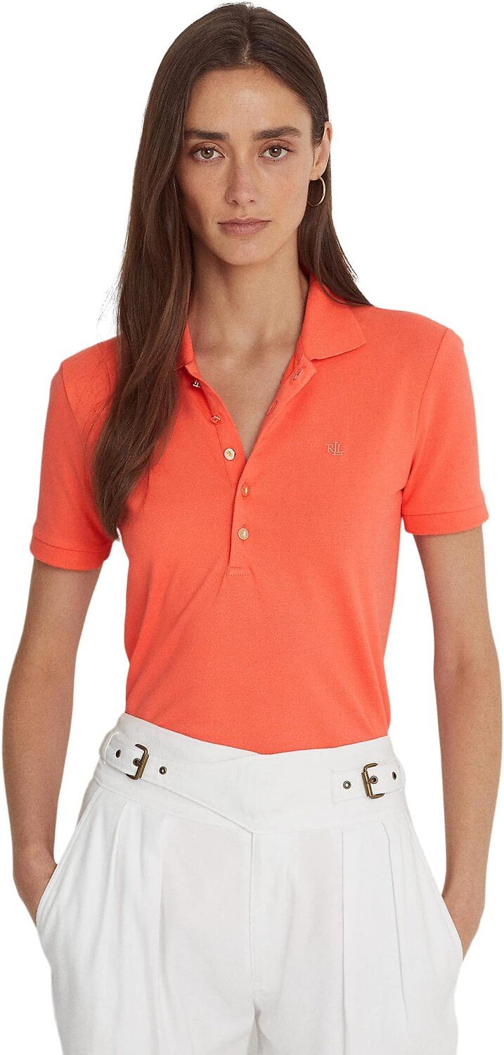 

Рубашка-поло Stretch Pique Polo Shirt LAUREN Ralph Lauren, цвет Portside Coral