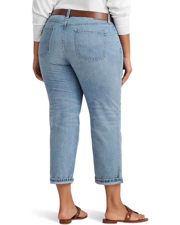 

Джинсы LAUREN Ralph Lauren Plus-Size Relaxed Tapered Ankle Jeans, цвет Isla Wash