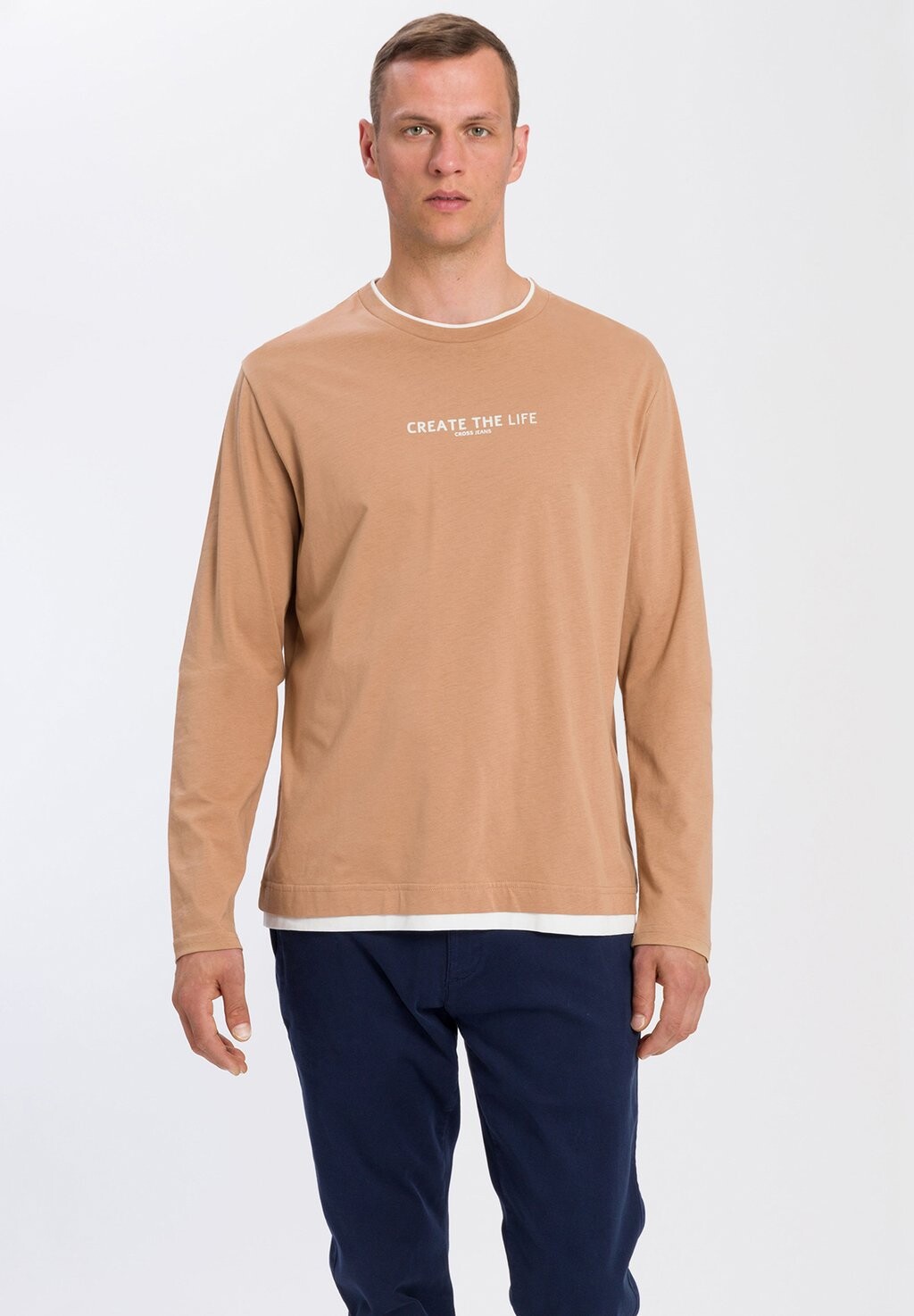 

Рубашка с длинным рукавом Cross Jeans, цвет tobacco brown