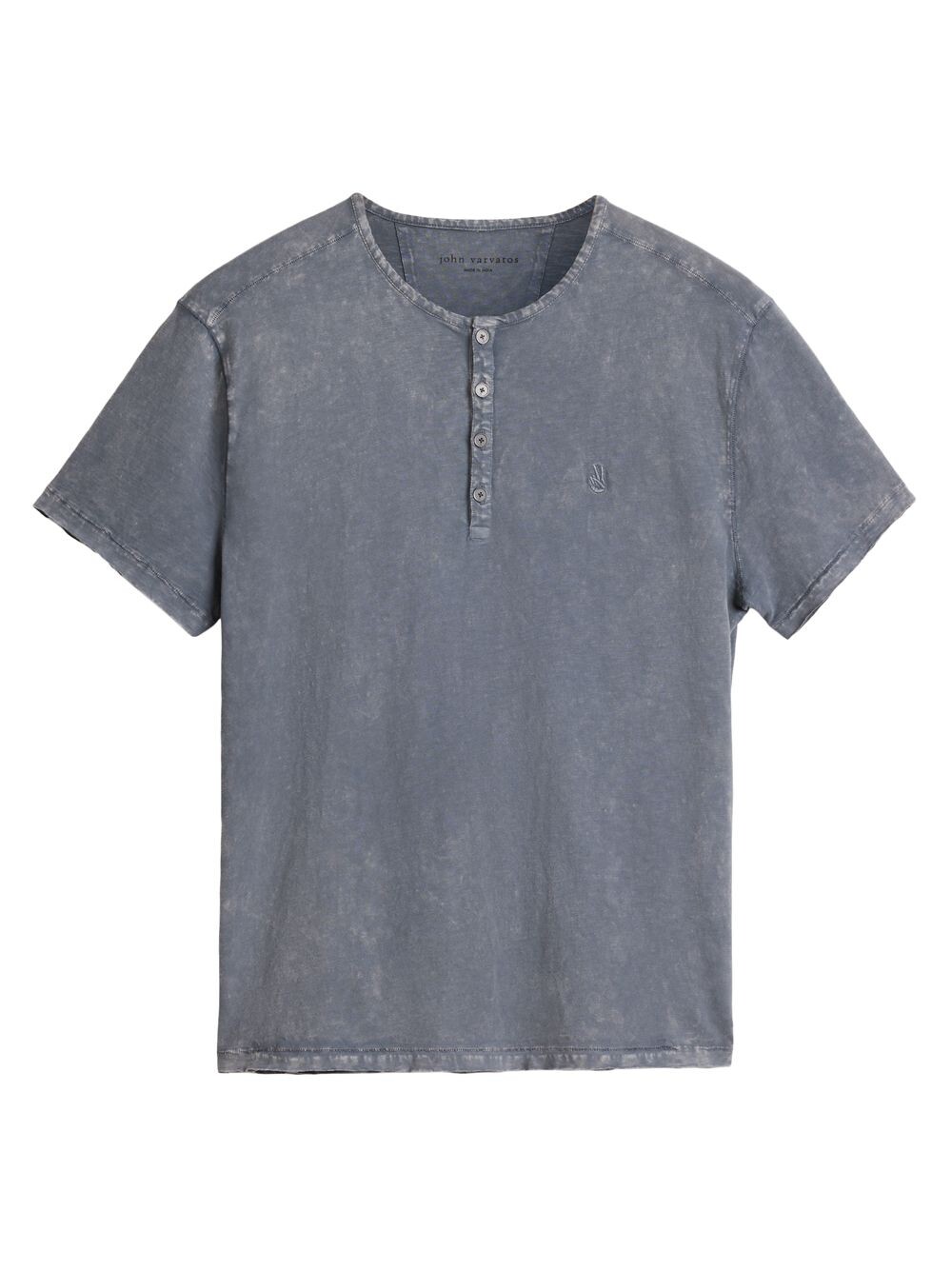 

Футболка Ethan Cotton Henley John Varvatos, серый