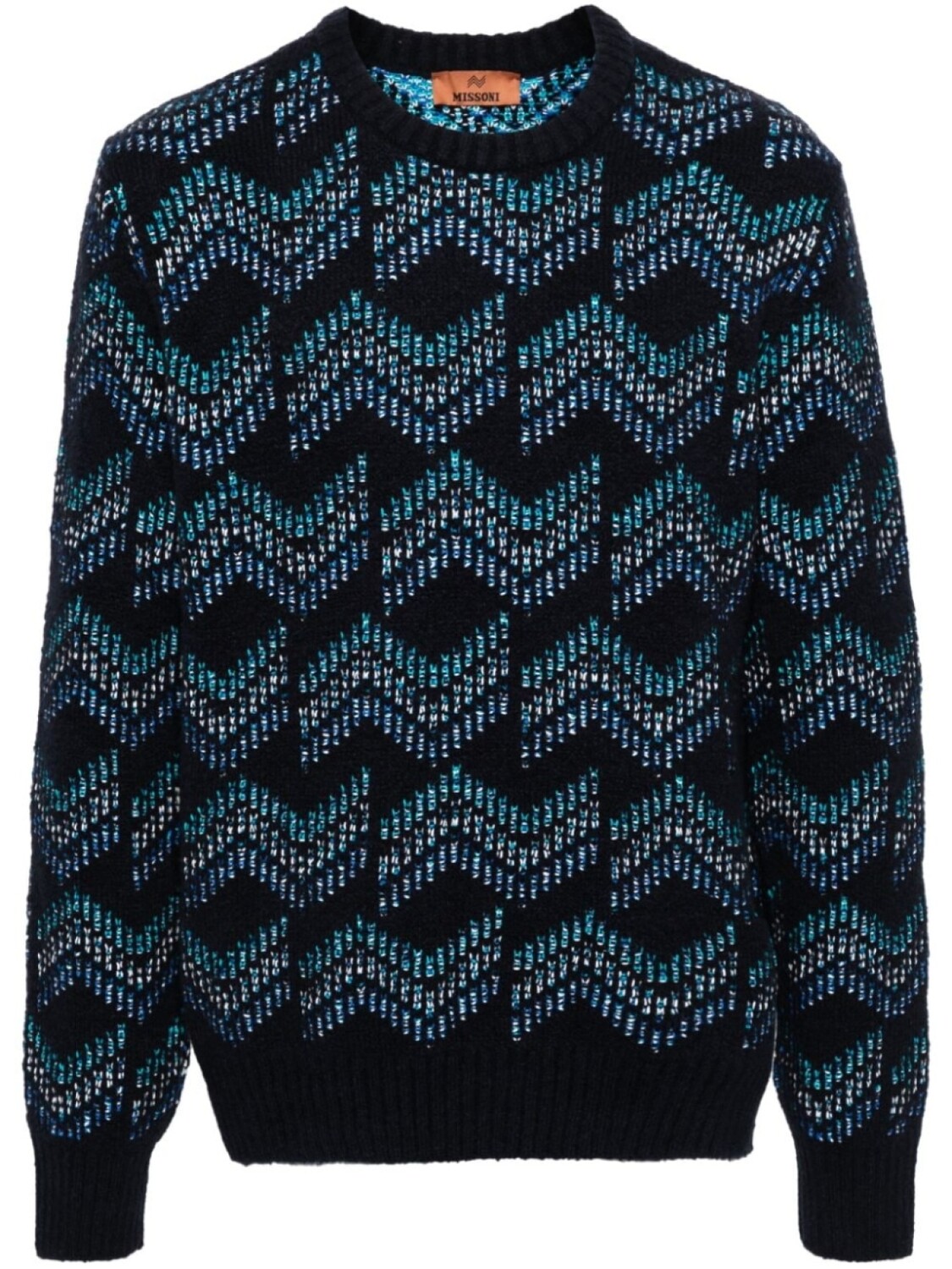 

Missoni джемпер с узором зигзаг, синий