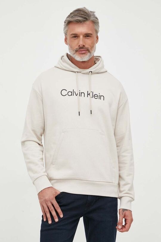 

Хлопковая толстовка Calvin Klein, бежевый