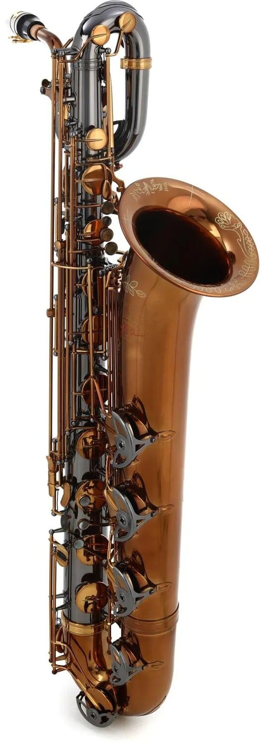 

Саксофон Growling Sax Origin Gen 3 Bari — коричневое золото и черный никель — Origin