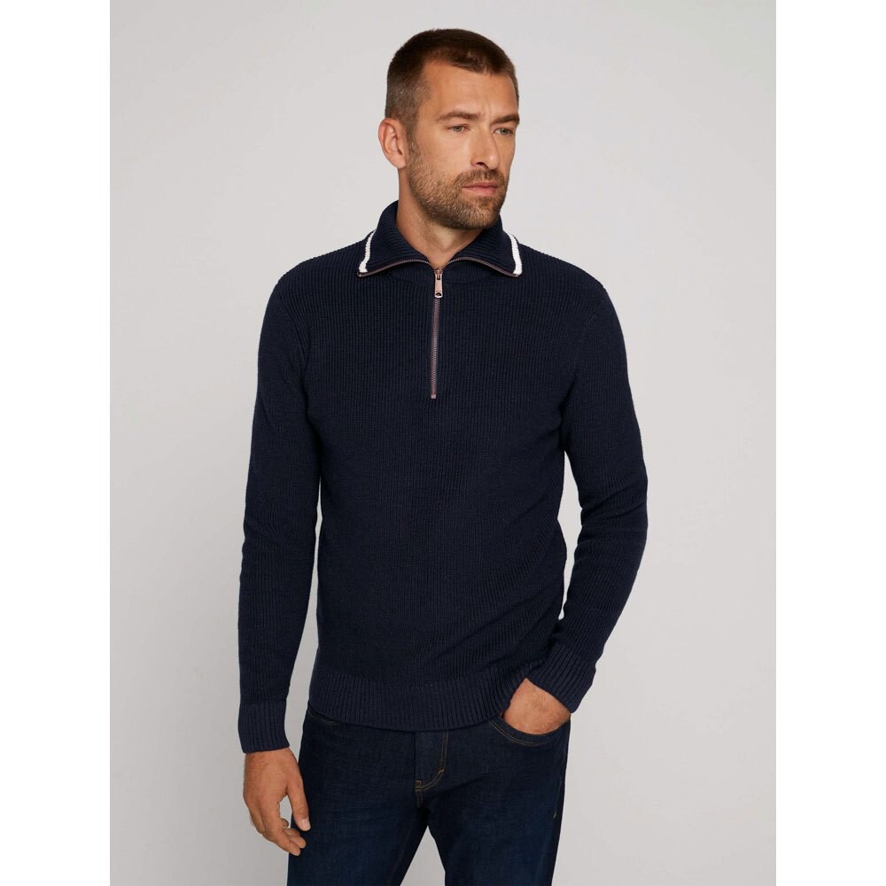 

Свитер Tom Tailor Modern Troyer, синий